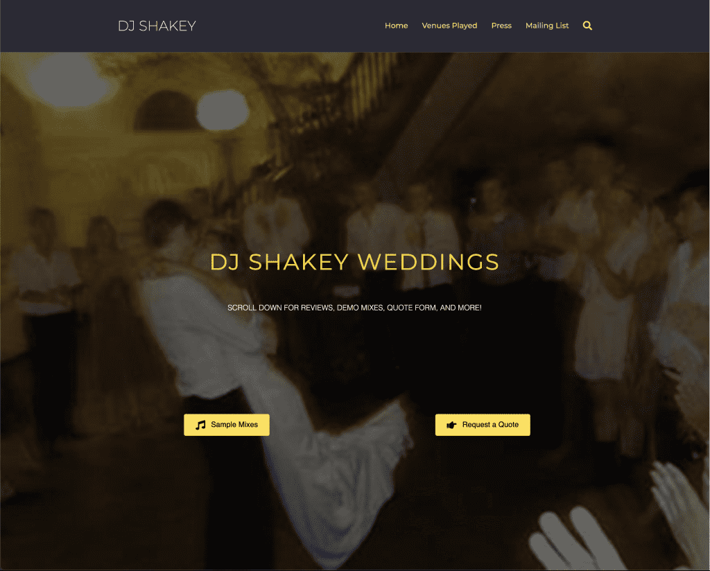 DJ Shakey Weddings